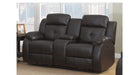 Troy Brown Faux Leather Power Reclining Sofa & Loveseat Set