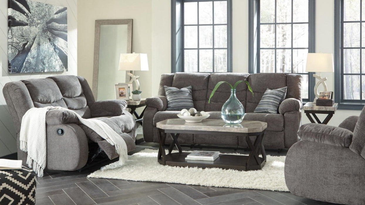 Tulen Gray Fabric Living Room Set