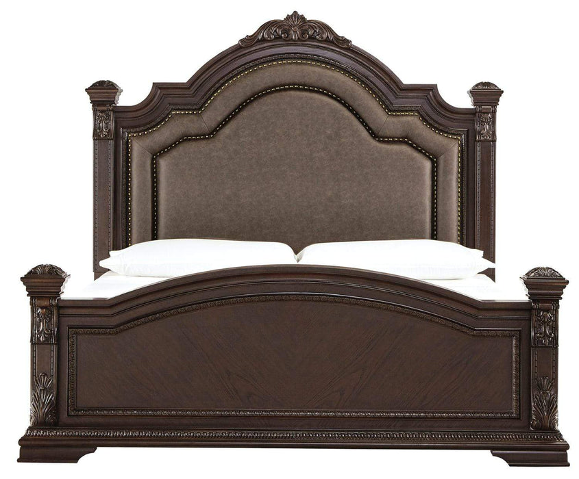 Wellsbrook Brown Wood And Upholstered Queen Bed