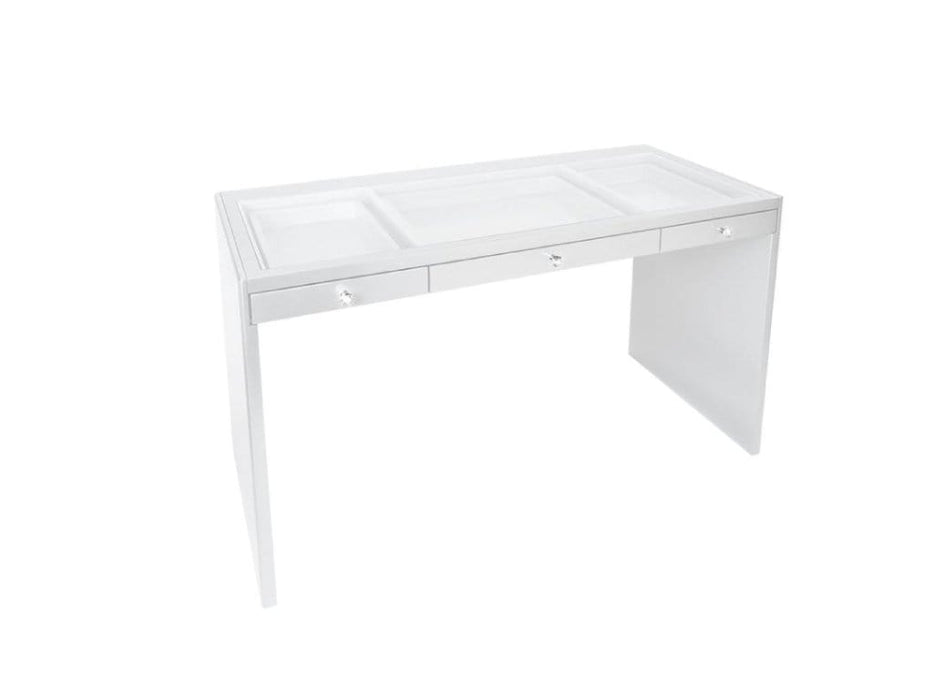 White Wood Vanity Desk