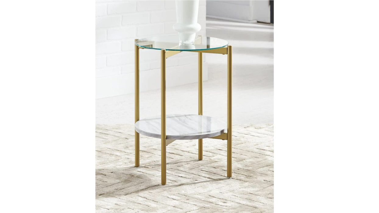Wynora Gold Metal End Table