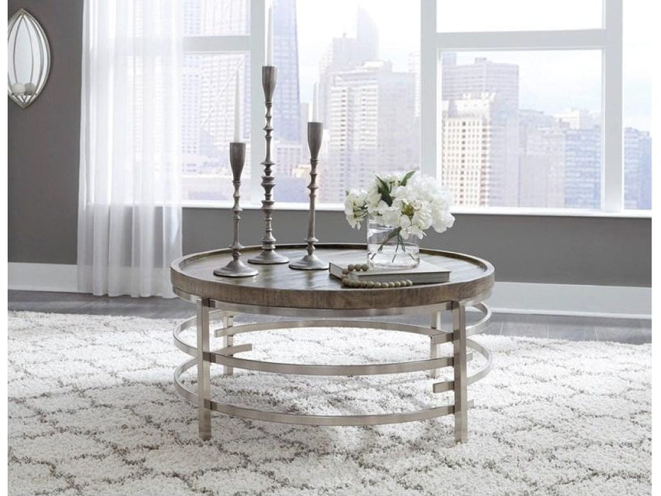Zinelli Gray Wood And Metal Coffee Table