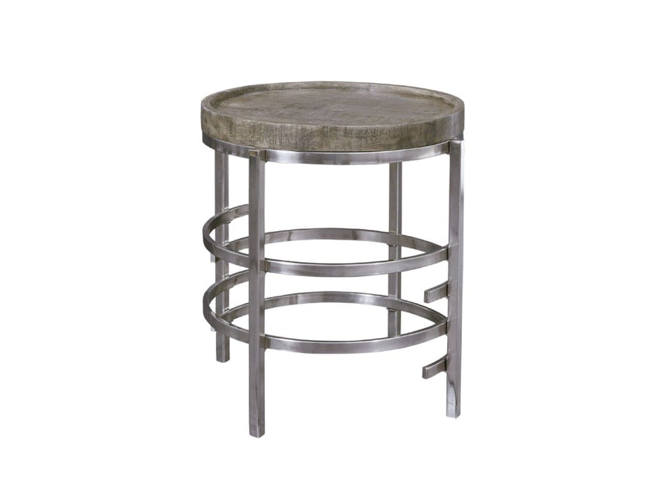 Zinelli Gray Wood And Metal End Table